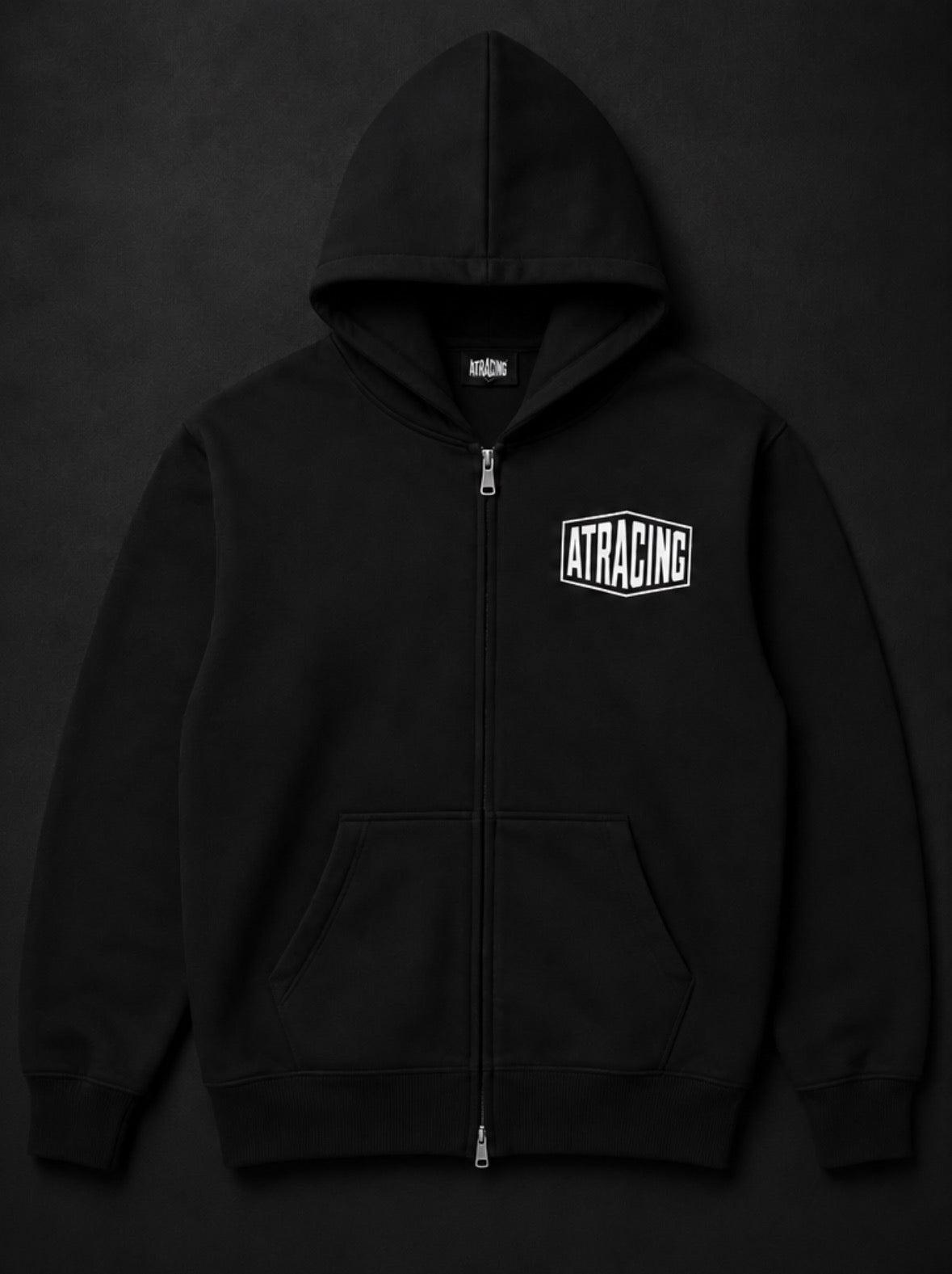 Zip-Up Hoodie - Black Racing